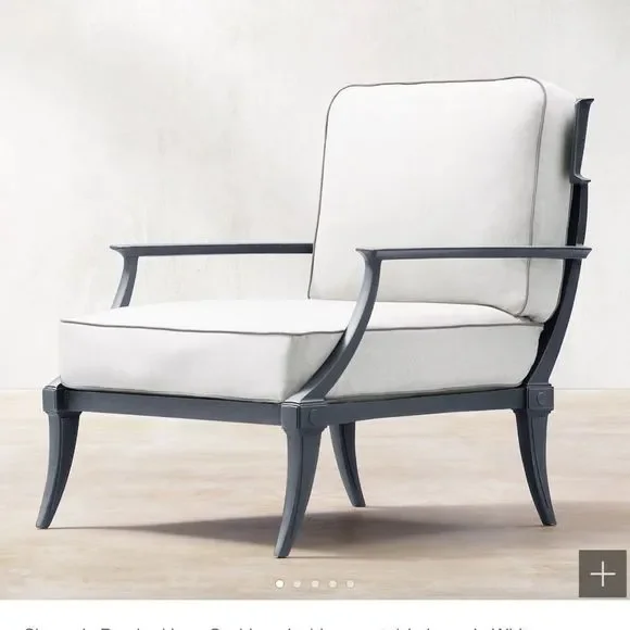 KLISMOS OUTDOOR FURNITURE COVER RESTORATION HARDWARE LOUNGE CHAIR color sand - Picture 1 of 7